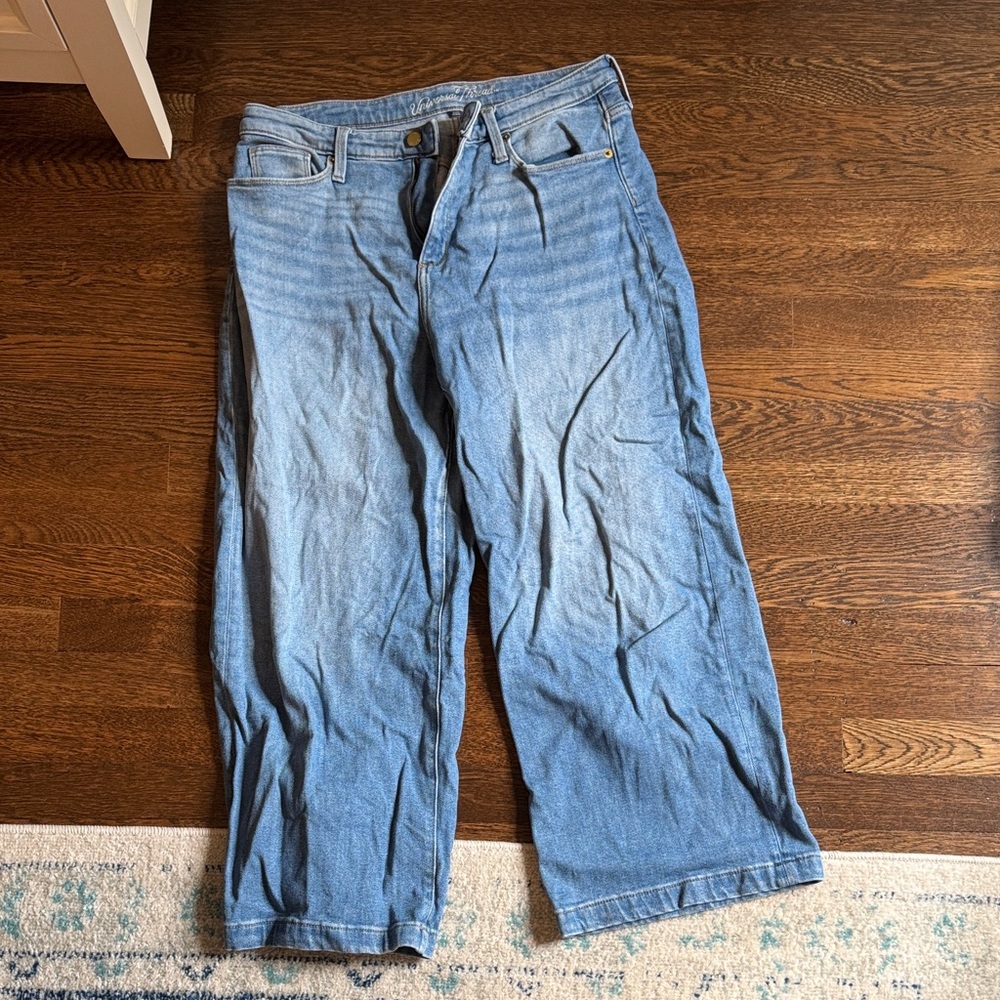 Stylish Light Blue Wide Leg Jeans
